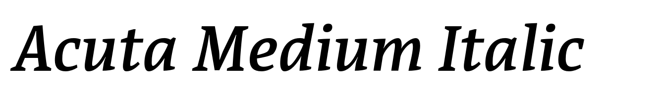 Acuta Medium Italic
